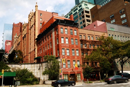 High residential and office buildings in New York, USA.の写真素材