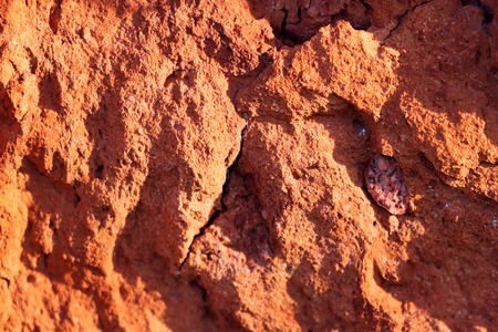 Fragment of a red brick wall, background, patternの写真素材