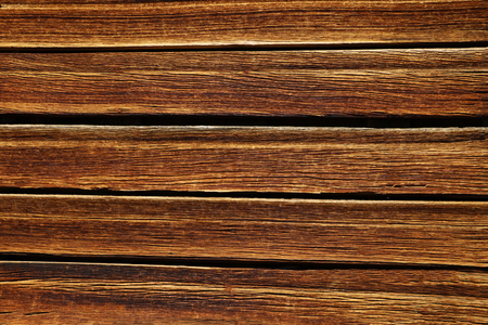 brown wooden plank desk table background texture top view.の写真素材