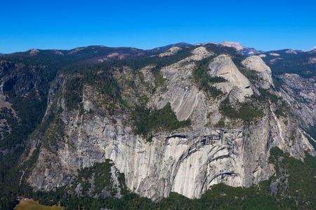 The view from Glacier Point in Yosemite National Park.の写真素材
