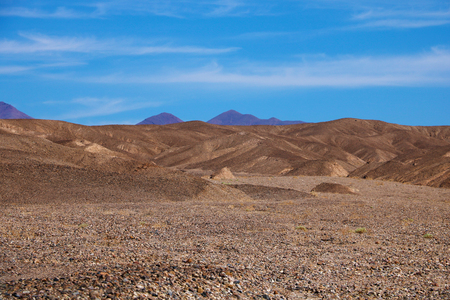 a fantastic and colourful sand and rock formation in the Death Valleyの写真素材