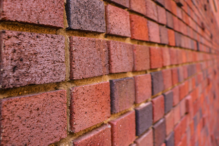red brick wall texture grunge backgroundの写真素材