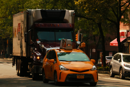 NEW YORK, USA - August 31, 2018 new york taxiのeditorial素材