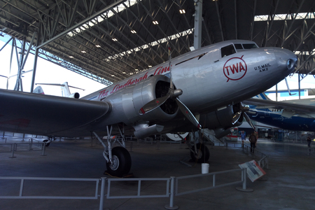 Seattle, USA - September 2, 2018: The Museum of flight is the largest private air and space one in the worldのeditorial素材