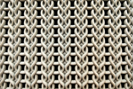 Background texture of interlaced handmade decorative twigs basketの写真素材