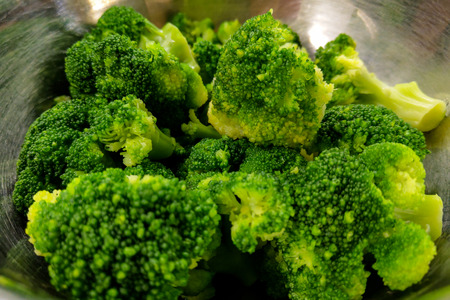 Fresh broccoli in a plate, freshness, healthy foodの写真素材
