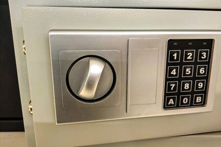 View of a small safe, preservation of valuables and money, securityの写真素材