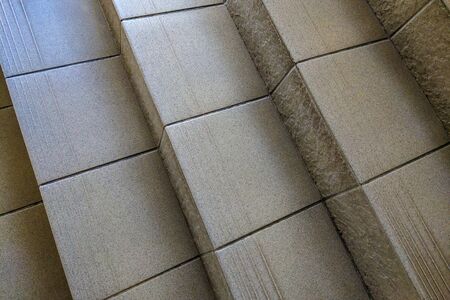 View of the steps of a tile staircase in a building or near it, backgroundの写真素材