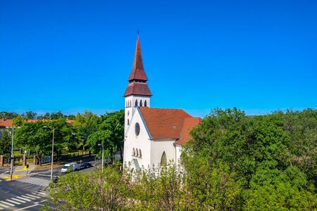Debrecen, Hungary - May 14, 2019: Reformed Church on a clear sunny dayのeditorial素材