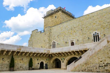 Miskolc, Hungary, May 20, 2019: The inner courtyard of the Diosgior fortress in Miskolcのeditorial素材