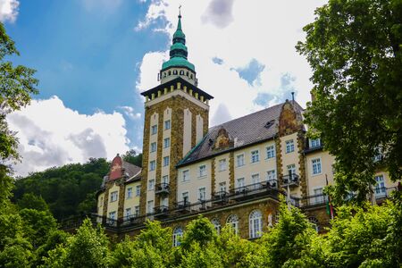Miskolc, Hungary, May 20, 2019 Castle Hotel Palota in Lillafured Miskolcのeditorial素材