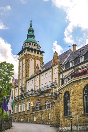 Miskolc, Hungary, May 20, 2019 Castle Hotel Palota in Lillafured Miskolcのeditorial素材