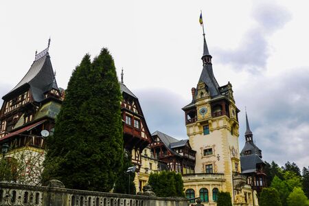 Sinaia, Romania, May 17, 2019 Neo-Renaissance Peles Castle Built In 1873のeditorial素材