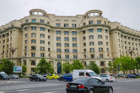 Bucharest, Romania, May 18 2019 Old beautiful buildings in Bucharestのeditorial素材