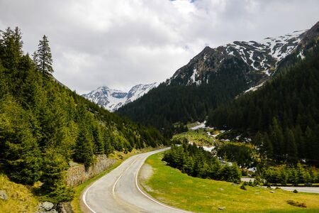 Transfagarash road in Romania. Mountain road in the Romanian Carpathiansの写真素材