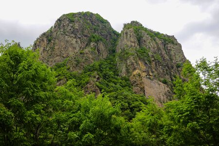 Landscape view from Transfagaras Highway, beautiful landscape of Romaniaの写真素材