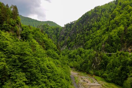 Transfagaras - hiking in the mountains. Nature backgroundの写真素材