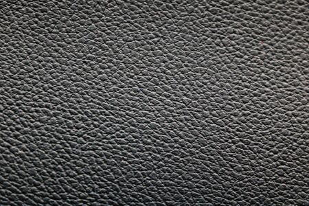 Dark black leather texture background surfaceの写真素材