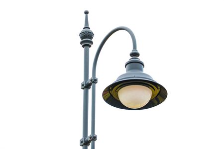 Street lamp on a white background, isolate. City lightingの写真素材