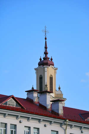 Grodno, Belarus - May 15, 2019: Spire of a beautiful old building in Grodnoのeditorial素材