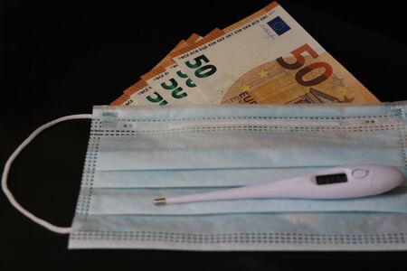 COVID-19 coronavirus, pandemic. Coronavirus affects global stock market. Crisis and finance conceptの写真素材