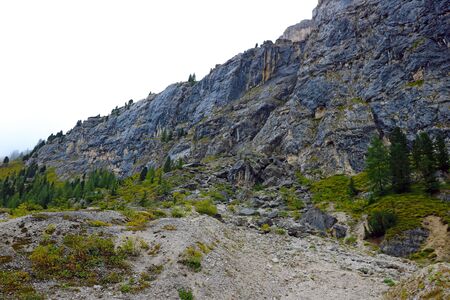 Dolomite Alps. View to a peak in the italian dolomitesの写真素材