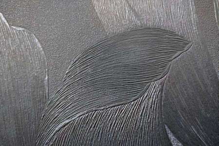 Texture of gray paper wallpaper on the wallの写真素材
