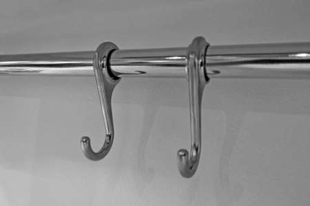 Lath with hooks for keeping things in the bathroom