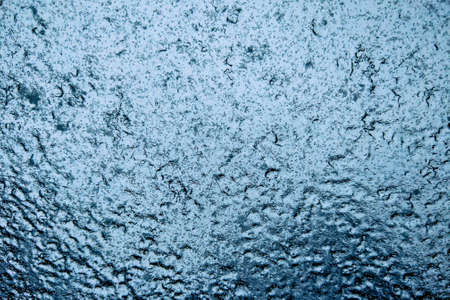 Frozen glass with the onset of cold weather. Background, textureの写真素材