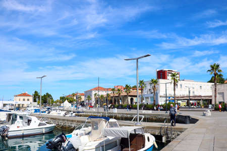 Koper, Slovenia, September 26, 2019: View of the city and the pier in Koper