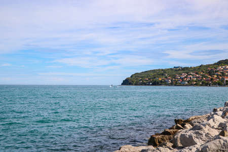 Nice view of the Adriatic Sea on a clear dayの写真素材