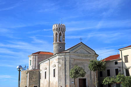 The old church on the shores of the Adriatic Sea in Piranのeditorial素材