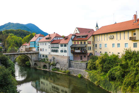 Prebold, Slovenia, 22 September 2019 Nice old town buildingのeditorial素材