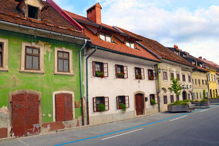 Prebold, Slovenia, 22 September 2019 Nice old town houseのeditorial素材