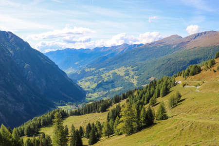 Beautiful mountain views from Grossglockner High Alpine Road, Austriaの写真素材