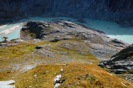 View of the mountainside in Austria in autumnの写真素材