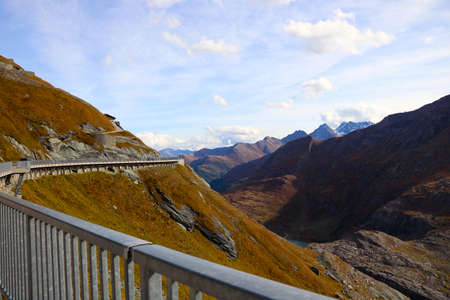 Beautiful mountain view on a sunny autumn day. Alps, Austria