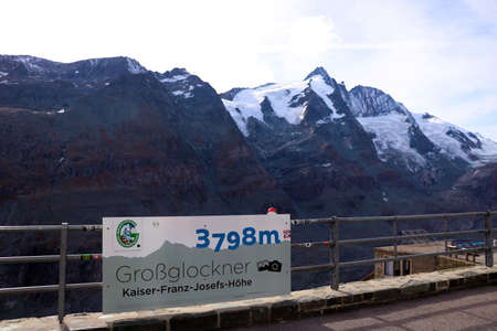 Austria, 18 September 2019: View of the highest mountain in Austria, Grossglocknerの写真素材