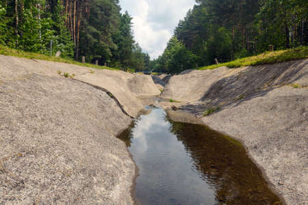 Artificial channel for sports. There is no waterの写真素材