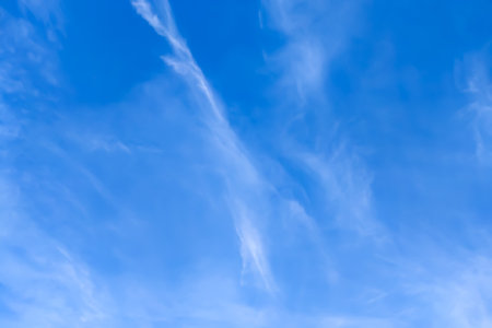 Beautiful blue sky, background, texture Blank for designersの写真素材