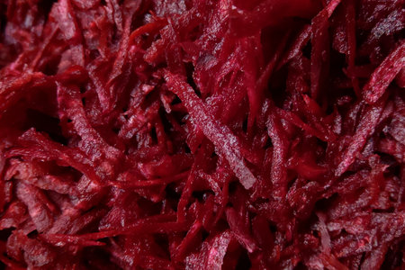 A view of the red bright texture of beetsの写真素材