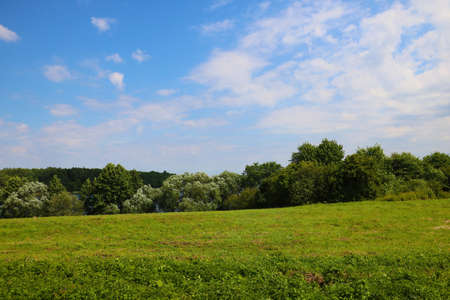 Beautiful spring landscape on a sunny dayの写真素材
