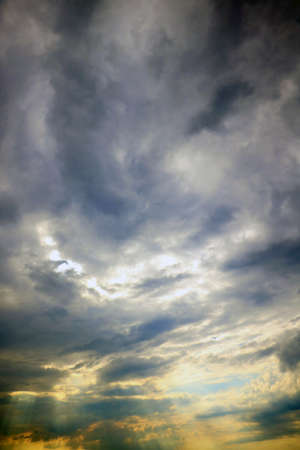 Beautiful dark sky before sunset or thunderstormの写真素材