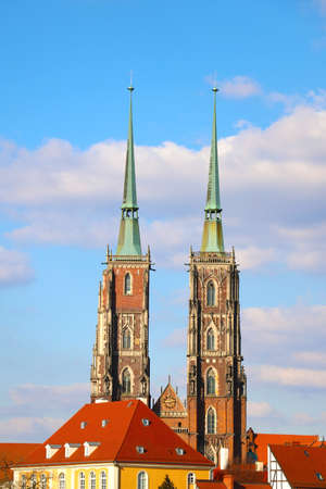 Wroclaw, Poland, May 17, 2021: View of the old Cathedral in Wroclawのeditorial素材