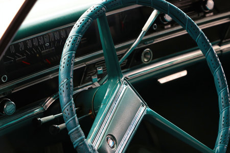 Wroclaw, Poland, August 20, 2021: beautiful stylish interior of an old Buick carのeditorial素材