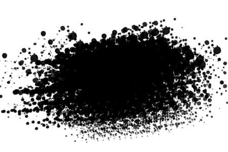 Abstract background on a white background with black paintsの写真素材