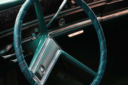 Wroclaw, Poland, August 18, 2021: interior of an old Buick carのeditorial素材