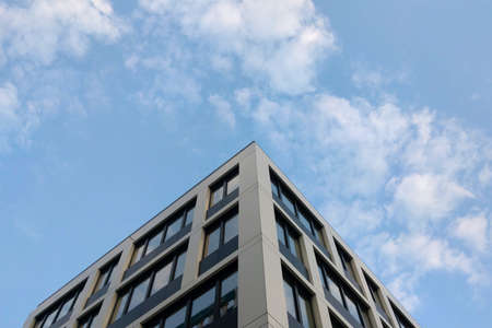 Wroclaw, Poland, June 15, 2021: modern building against the blue skyのeditorial素材