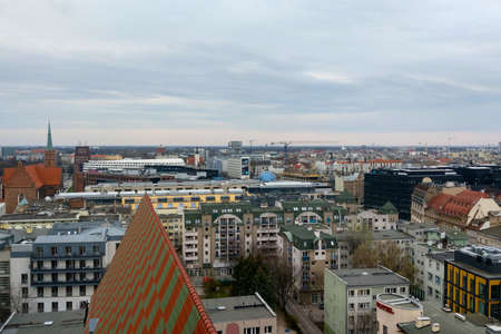 Wroclaw, Poland, August 1, 2021: View from a height of the city of Wroclawのeditorial素材