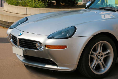 Wroclaw, Poland, August 1, 2021: The front of a BMW carのeditorial素材